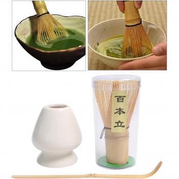 Conjunto Elegante de Batidor de Té Matcha con Soporte Cerámico