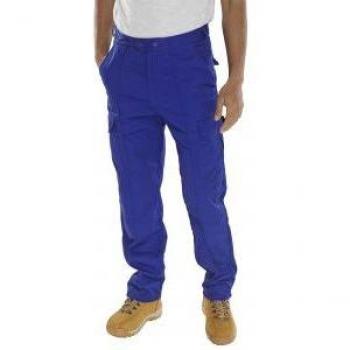 Beeswift Poly Cotton Work Trousers Royal Blue 32 PCTHWR32