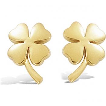 Boucles Trèfles À 4 Feuilles Plaqué Or – Série Précieuse