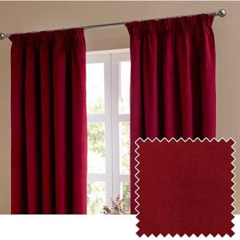Burgundy Velvet Ready-Made Blackout Curtains – Furn Ultimate Collection