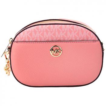 Glam Tea Rose Leather Crossbody Handbag by Michael Kors