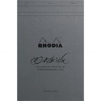 Rhodia Schrijfblok Kalligrafie, Grijs Maya, 60 Bladen, Glijnstructuur, Samenwerking met PAScribe