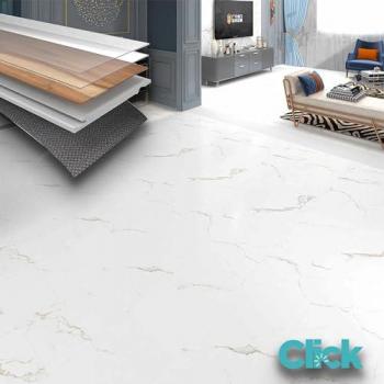 Marble Carrara SPC Piastroni 5mm Eternal Pavimento click