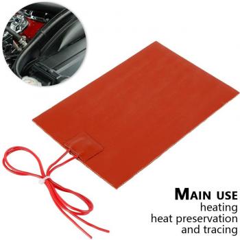 Almohadilla de calentamiento rápido para coche, silicona 60W 220V, 10x15cm