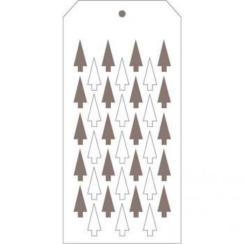 Baum-Design Etikettenschablone für Scrapbooking