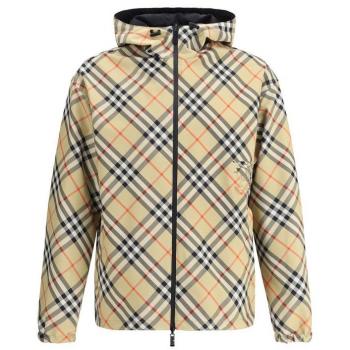 Burberry XL Reversible Hooded Jacket in Beige