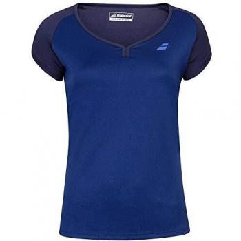 Babolat Play Cap Sleeve T-Shirt for Girls, Dark Blue, Size 128