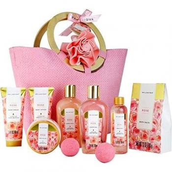 Spa Gift Set Pampering Gifts for women 10 Pcs Rose Bath Gift Set
