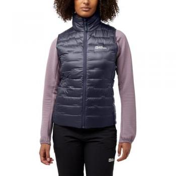 Daunenweste JACK WOLFSKIN PASSAMANI DOWN VEST W Gr. M (38/40), grau (graphite), Damen