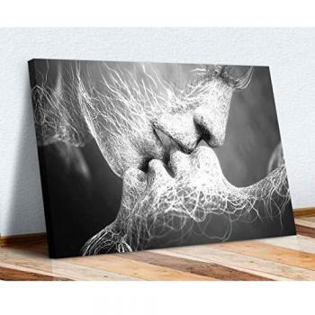 LOVERS KISS CANVAS WALL ART 36in x 24in