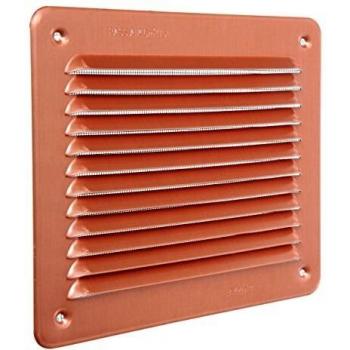 Grille rectangulaire LBR1916AR, aluminium cuivré, dimensions 193 x 165 mm