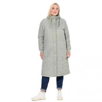 Ulla Popken Funktionsmantel für Damen, grün, Größe 54/56