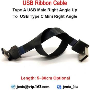 5 to 80 Cm Ultra Thin Right Angled USB Cable