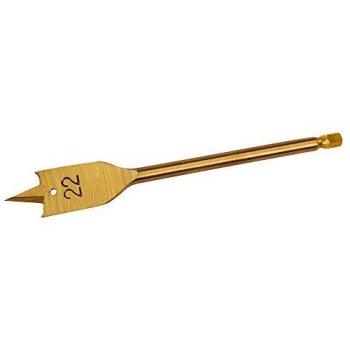 Mèche plate titanée pour bois