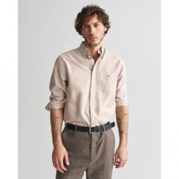 Gant Men’s 2XL Khaki Oxford Long Sleeve Business Shirt