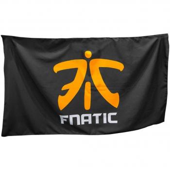 Fnatic Club Crest Banner – Orange Logo on Black (150 x 90 cm)