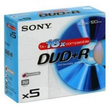 Supporto di Archiviazione DVD+R 4.7 GB Sony DPR120