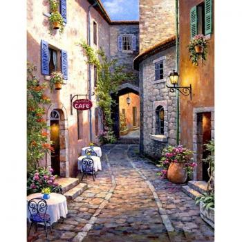 Mur décor paysage mosaïque cristal