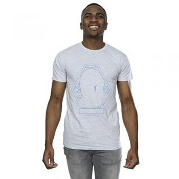 Mandalorian Outline Helm Diamond T-Shirt Small Grey