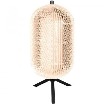 Mexlite Lampada da Tavolo Argento Nero Geripu in Plastica