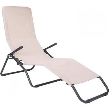 Lettino esterno Pasha beige reclinabile per giardino e piscina