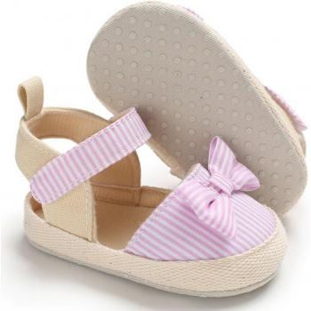 Éclat de printemps bébé, sandales à berceau coton (0-18M)