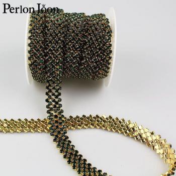 1 Yard 5-Color Rhinestone Chain Trim for Dress and Accessories (ML025)