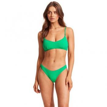 Seafolly SeaDive Jade Cut‑High Bottom, 12