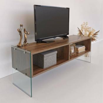 Base Murale Rangement Dmora – TV Noyer 120×35 cm