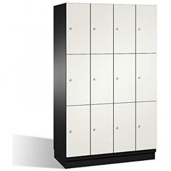 Armadietto a scomparti con porte in acciaio