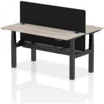 Air Back-to-Back 1600 x 600mm Height Adjustable 2 Person Office Bench