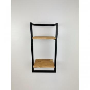 Andas Wandregal Borken, elegantes Regal mit massiver Eichenablage
