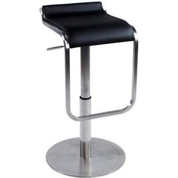 Tabouret de Bar en Faux Cuir Noir Modena