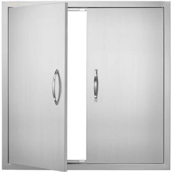 Mophorn VEVOR Porte Accès Cuisine Extérieure Double 790x790x46 mm – Acier Inoxydable Argenté