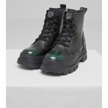 Eco‑Friendly Black Buffalo Lace‑Up Ankle Boot – 10 US
