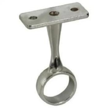Support plafond rond pour tube de penderie 25 mm en zamak