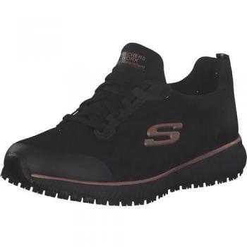 Calçado Skechers Squad SR 77222EC Preto e Rosa Dourado