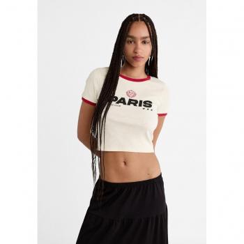 Stradivarius Regular T-shirt Ecru L