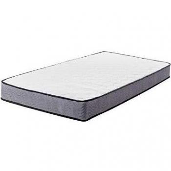 BELIANI Small Single Pocket Spring Mattress with Foam Filling and White Cover, 2ft6 Size, Medium Bliss (EU)