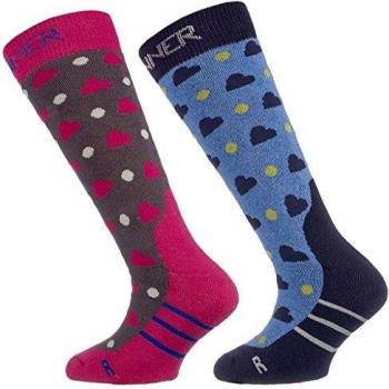 Sinner Siwe Pack de 2 chaussettes de ski Fille Bleu/Gris 31-34