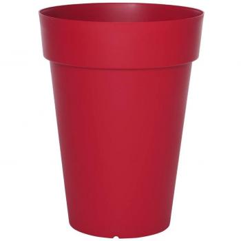POT RIVIERA ROUGE PLASTIQUE ROND Ø 40 X 53 CM