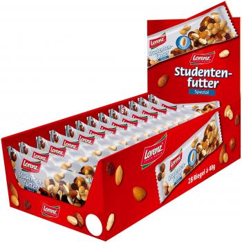 Lorenz Studentenfutter Spezial Riegel, 28 x 40 g