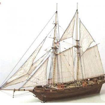 DIY Wooden Sailboat Model 1:100 Scale