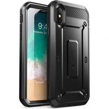 SUPCASE iPhone Xs Rugged Holster Case with Screen Protector