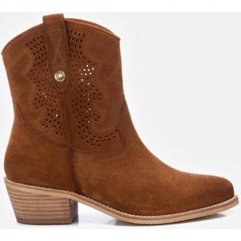 Botines Carmela 161370 – Piel Marrón, Tacón de 5 cm, Estilo Camel