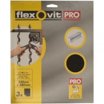 Flexovit Emery Cloth Sanding Sheets 230 x 280mm Coarse 50G (3)