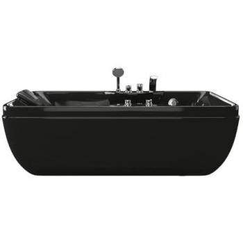 Vasca da bagno angolare 1 posto 140L 150 x 75 x 54,5 cm Nero Gavino