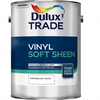 Dulux Trade Vinyl Soft Sheen Paint Pure Brilliant White / Magnolia