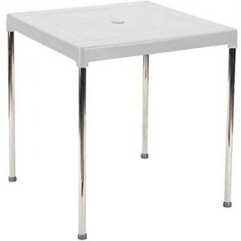 Mesa apilable 70x70 cm aluminio blanca 4026/1