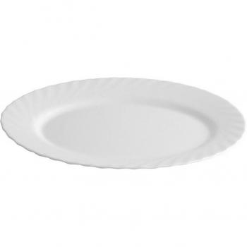 22 x 14 cm White Oval Platter by Luminarc Trianon